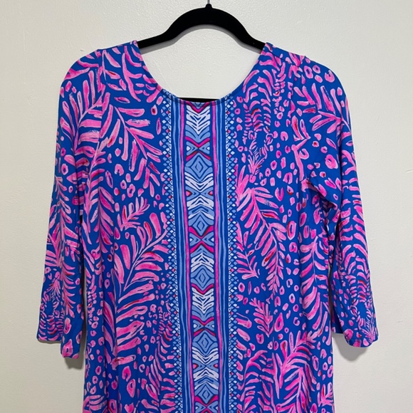 Lilly Pulitzer Ophelia Swing Dress in Pundy Blue La Zebra Pink Size M - Picture 7 of 11